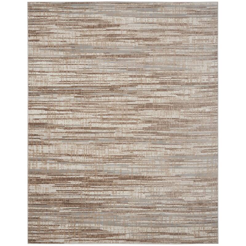 Buve Power Loomed Abstract Modern Non Skid Stain Resistant Low Pile Area Rug By HomeRoots - 144' X '108' X '0.25