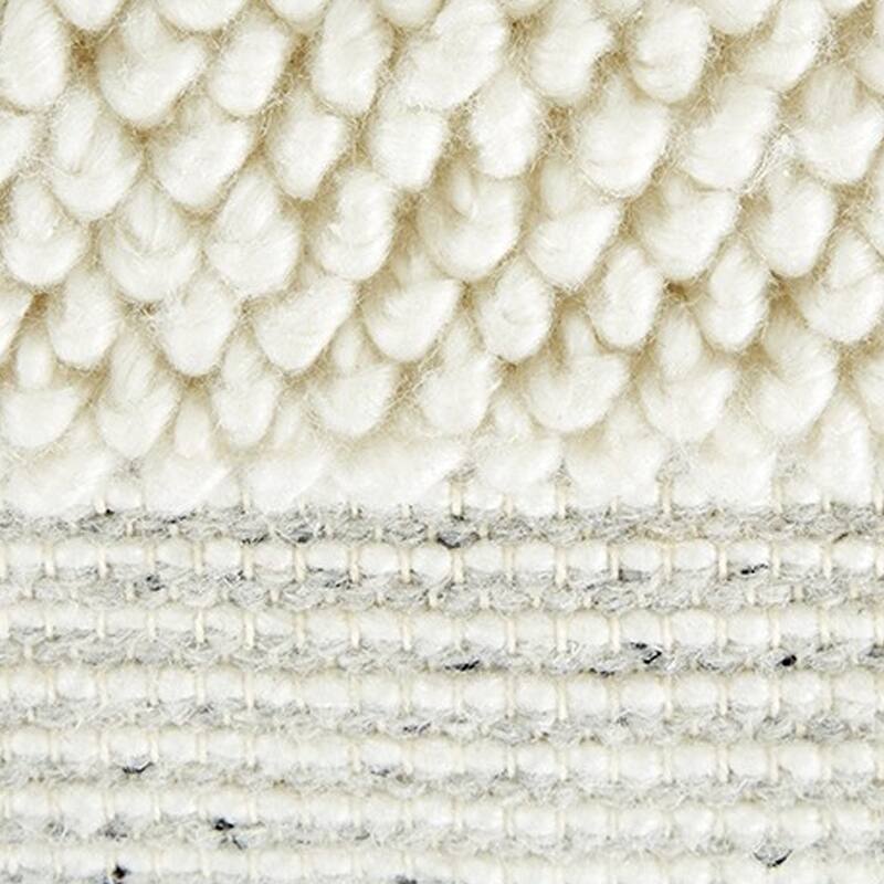 Square Accent Throw Pillow, 20 Inch, White and Gray Stripes, Polyfill