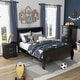 preview thumbnail 14 of 67, Furniture of America Mayday Modern Solid Wood 3-Piece Sleigh Bedroom Set Black - Full