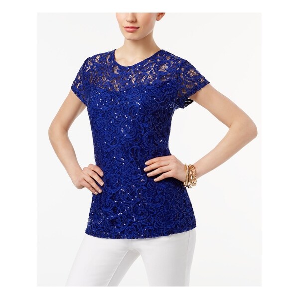 blue evening top