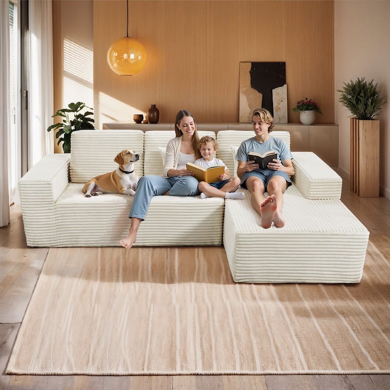 Oversized Chaise Lounge Chair Indoor Comfy Deep Seat Sleeper Couch