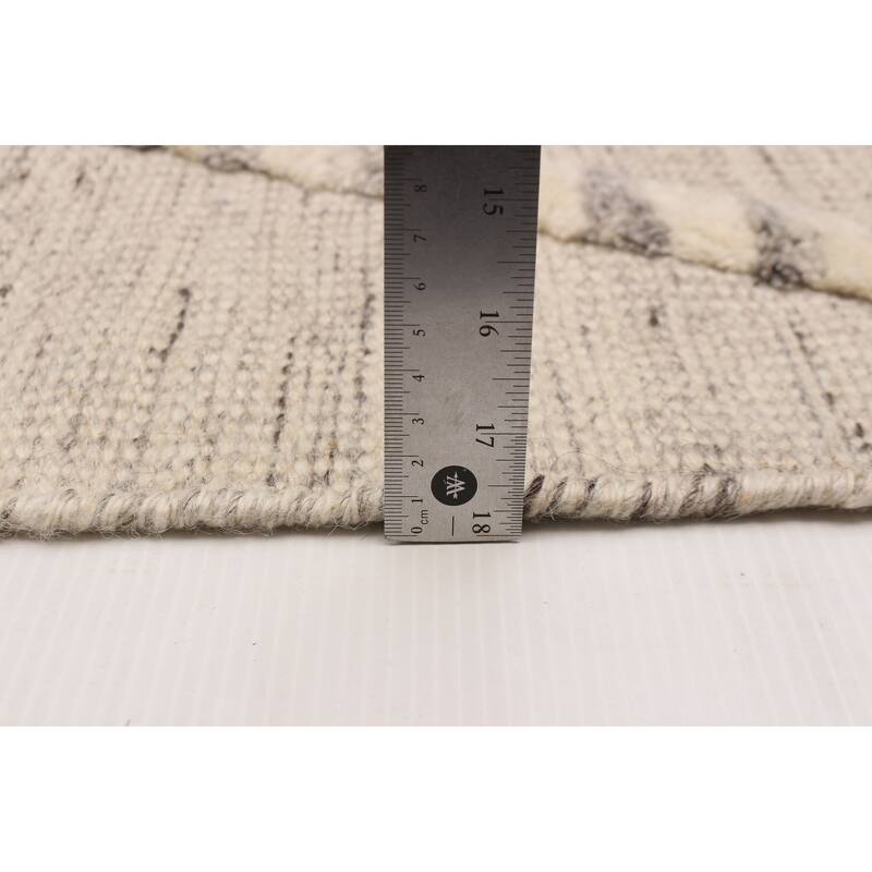 ECARPETGALLERY Hand-knotted Tangier Beige Wool Rug - 9'0 x 11'11