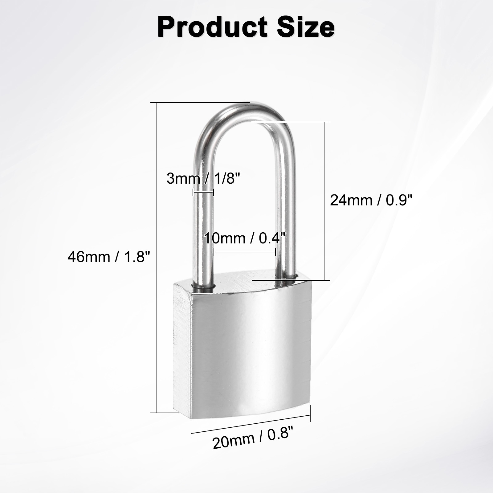Heavy Duty Lock, Alloy Steel High Security Padlock with Keys for Gate Warehouse Shipping Container Storage Door - Silver