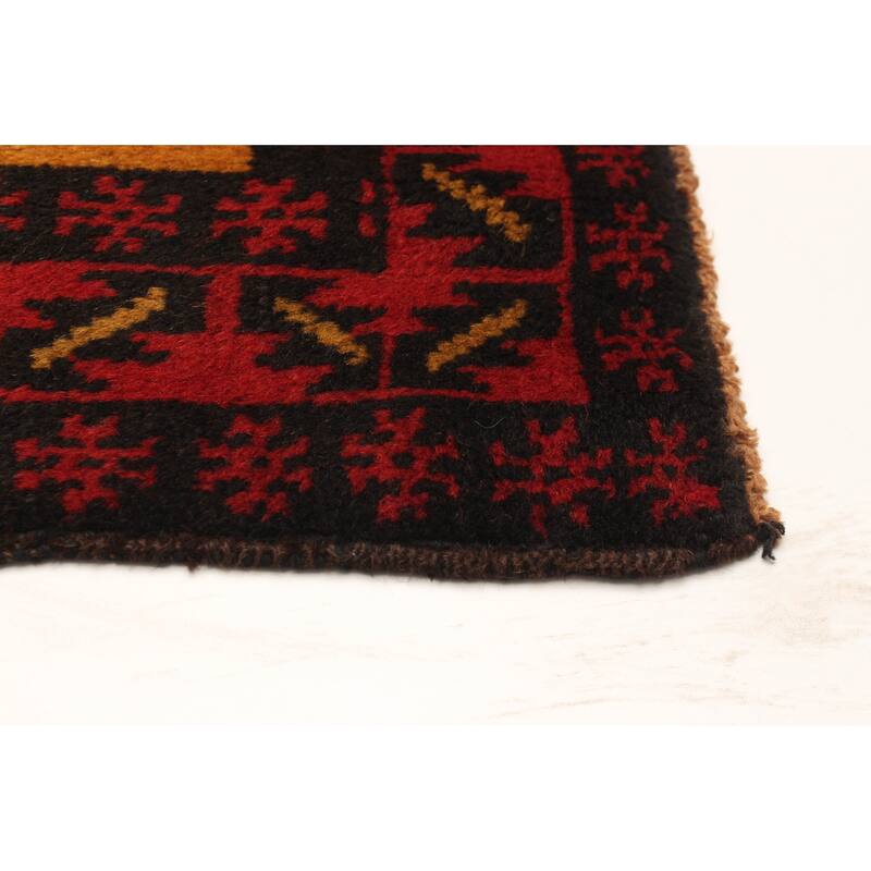 ECARPETGALLERY Hand-knotted Baluch Burnt Orange Wool Rug - 3'6 x 6'4