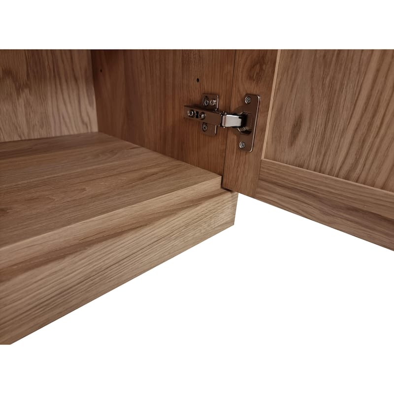 Palace Imports Premium 100% Solid European Oak Hardwood 6-Shelf Modular Bookcase with Bottom Shaker Doors - 32" Wide, 71.5" Tall