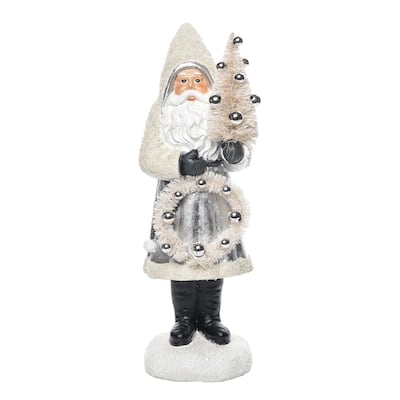 Transpac Resin 15 in. Multicolor Christmas Old World Santa Fig