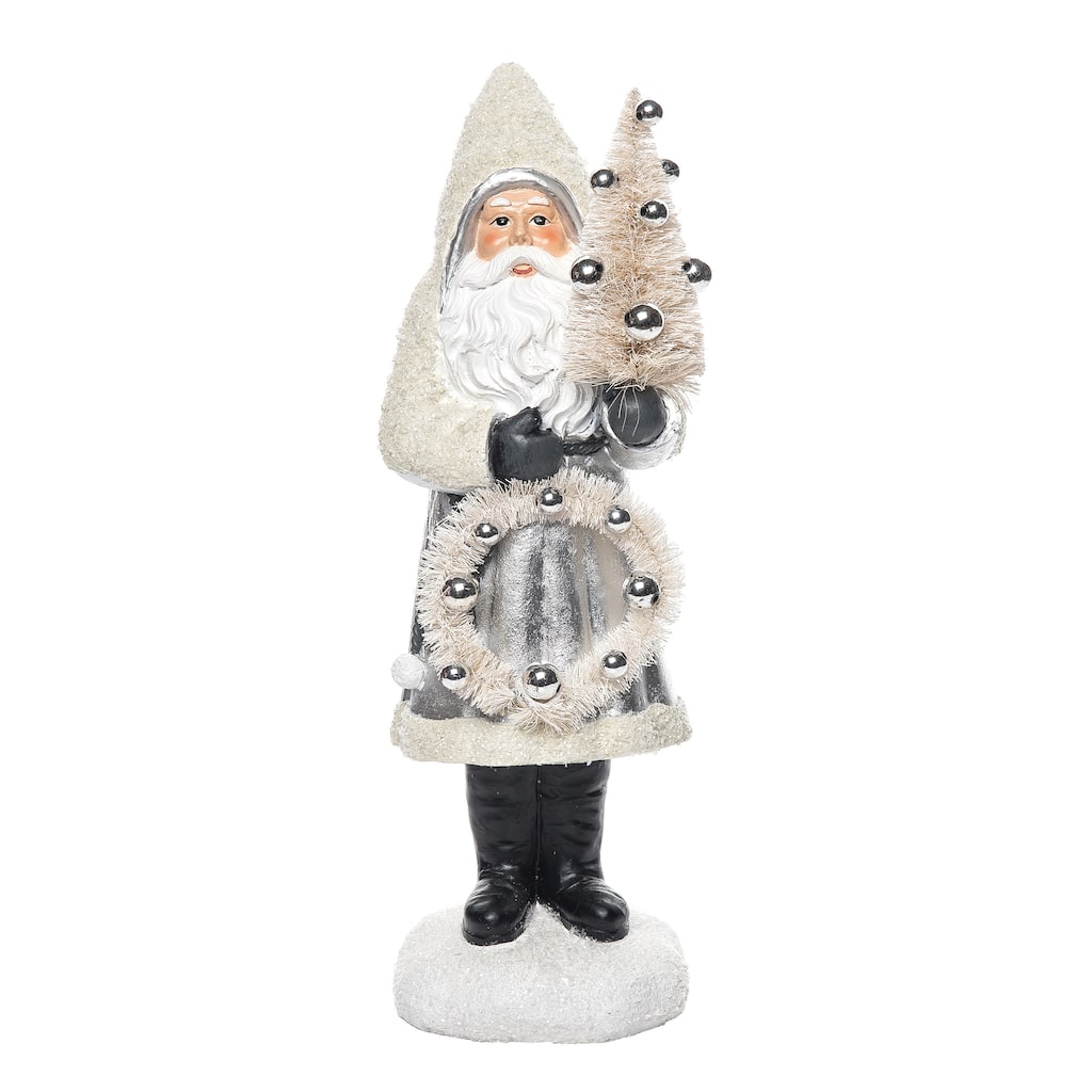 Transpac Resin 15 in. Multicolor Christmas Old World Santa Fig