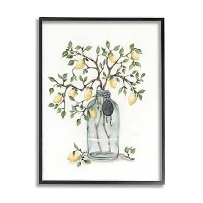 Stupell Dangling Country Lemon Branches Decorated Glass Vase Framed Wall Art, Design by Julie Norkus