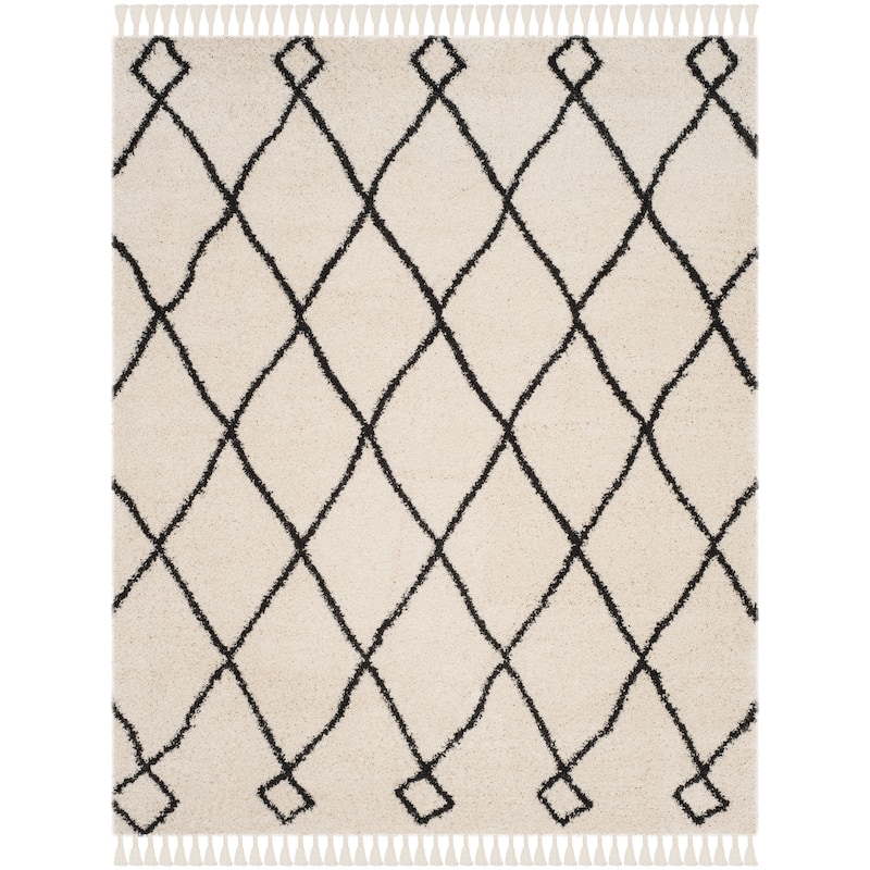 SAFAVIEH Moroccan Fringe Shag Blagorodna 2-inch Thick Rug