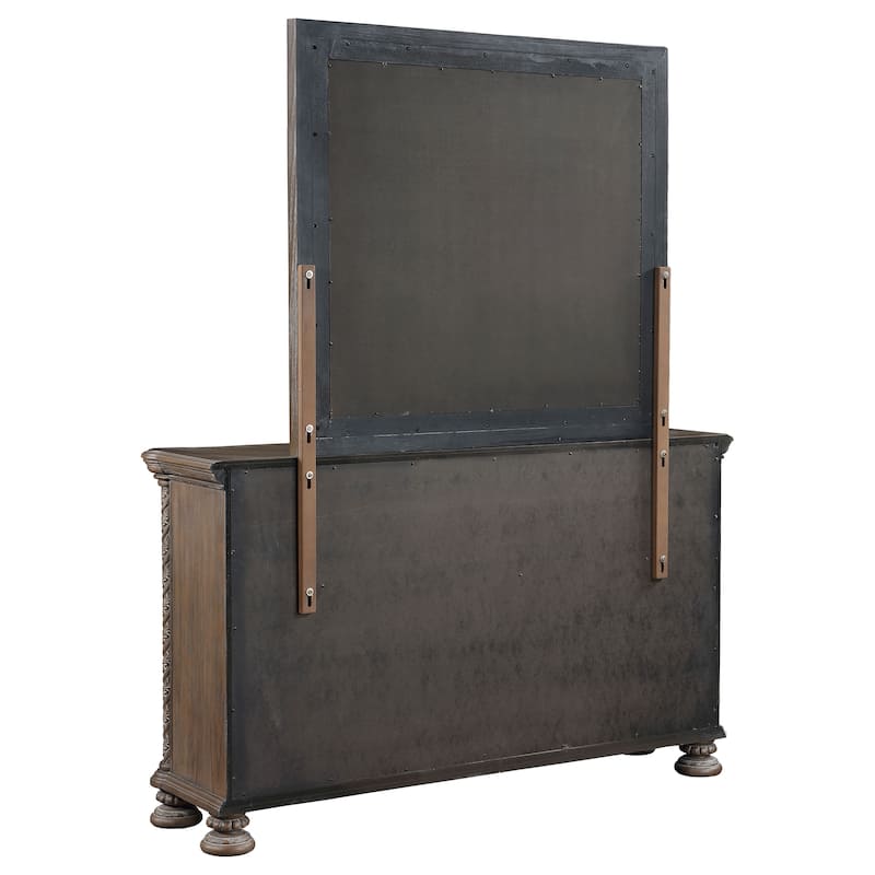 Emmett Traditional Wood 9-drawer Dresser Walnut