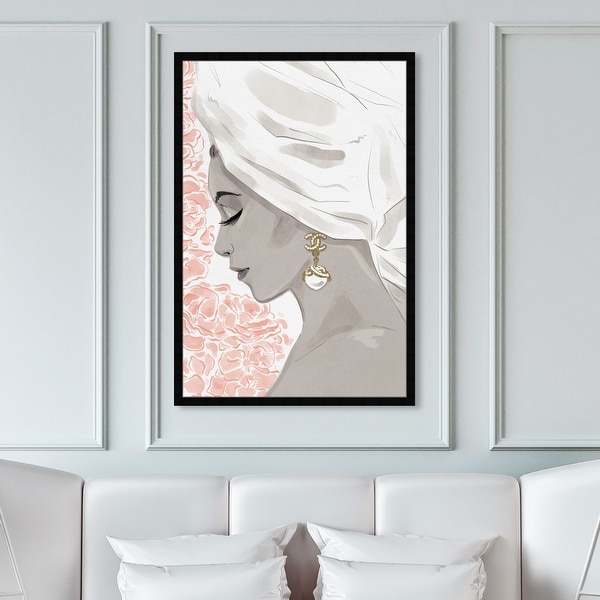 Oliver Gal 'Bath Bomb Beauty III' Fashion and Glam Framed Wall Art Prints Portraits - Gray, Pink. Opens flyout.
