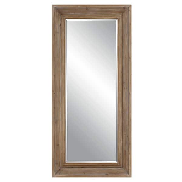 slide 2 of 6, Uttermost Missoula Large Natural Wood Mirror - 32"W X 70"H X 3"D Grey