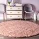 preview thumbnail 79 of 78, Brooklyn Rug Co Kara Solid Shag Area Rug 6' Round - Pink