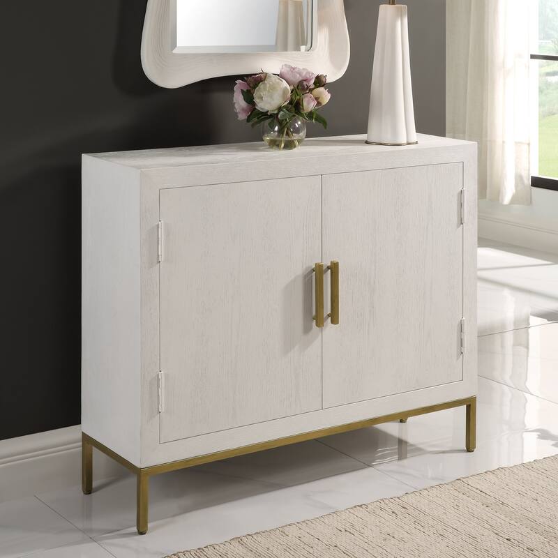 Rectangular Front Range Double Door Storage Cabinet - 40.25" - White