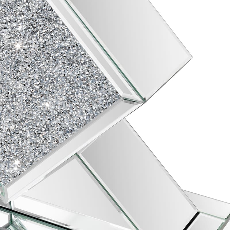 Modern Console Table with Crushed Diamond Inlay