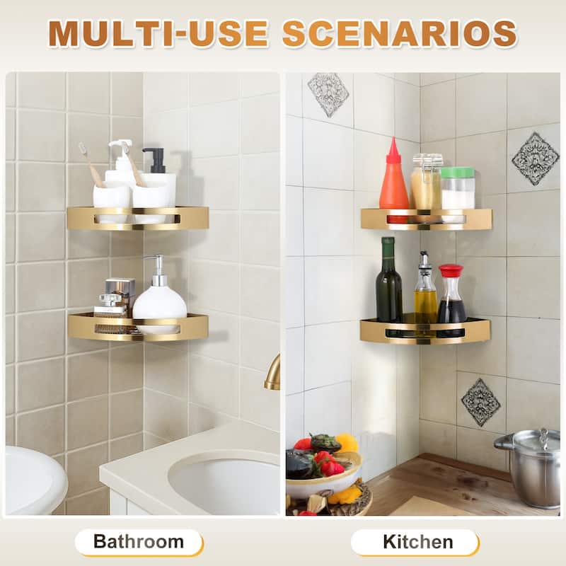 WOWOW Two Piece Stainless Steel Modern Wall Mounted Storage Basket - N/A