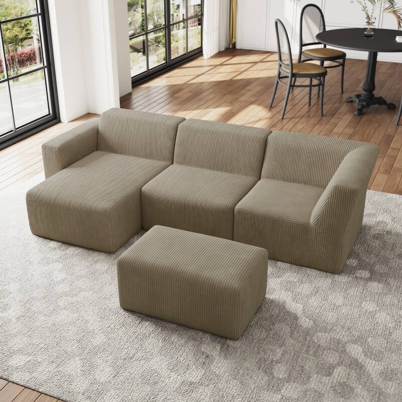 Modular Sectional Sofa 4-seater Oversized Chaise Lounge Couch for Living Room