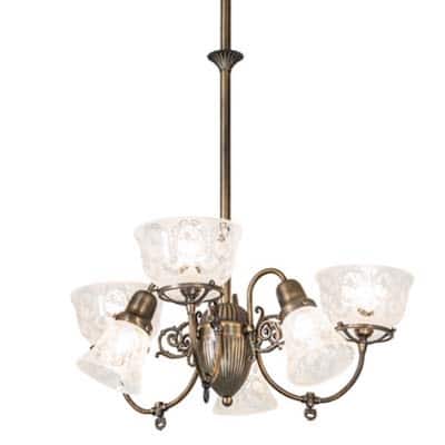 Meyda Tiffany 253212 Revival Gas and Electric 6 Light 27" Wide