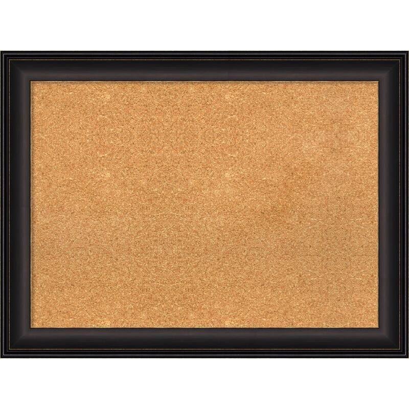 Trio Framed Cork Bulletin Memo Board - 32-Inch x 24-Inch - Trio Oil Rubbed Bronze