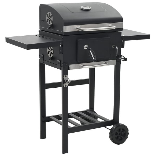 vidaXL Gas Barbecue BBQ Grill 2+1 Cooking Zone Black and Silver Outdoor Party 