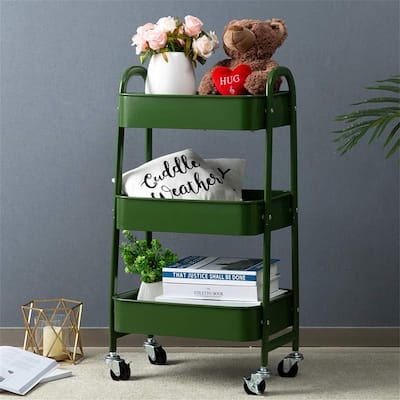 Movable Rolling Organizer Cart - 15.35"D x 11.42"W x 27.5"H