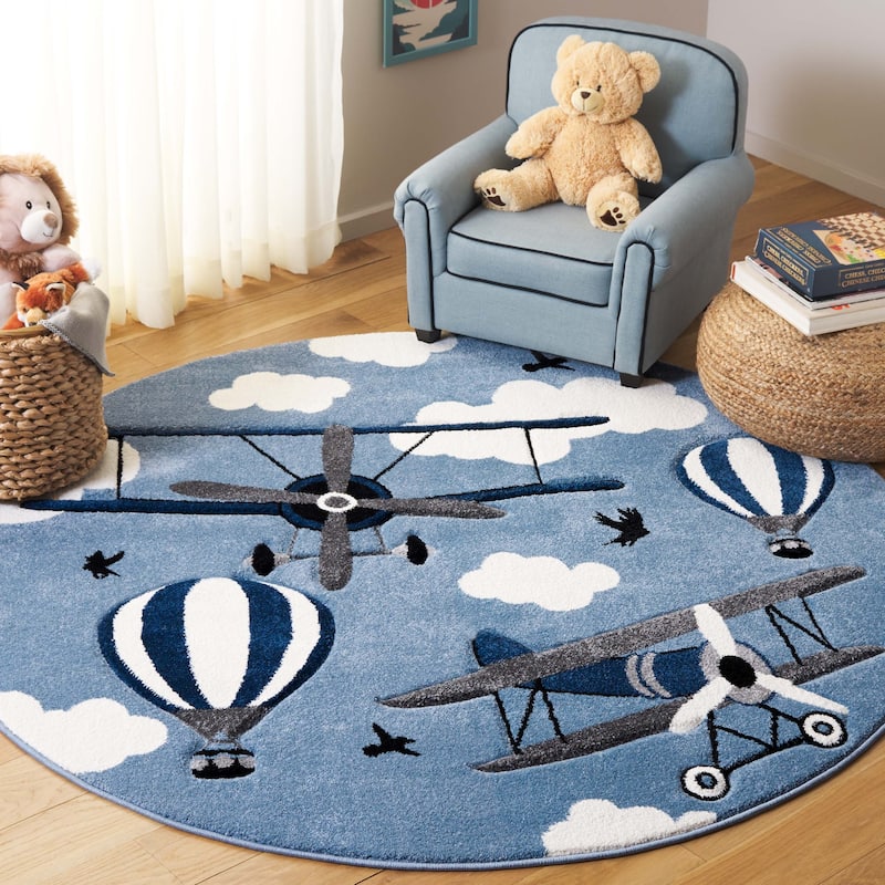 SAFAVIEH Carousel Kids Turi Airplane Rug