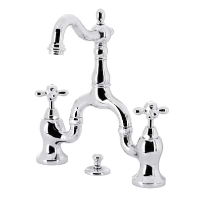 Kingston Brass KS797.AX English Country 1.2 GPM Bridge Bathroom Faucet