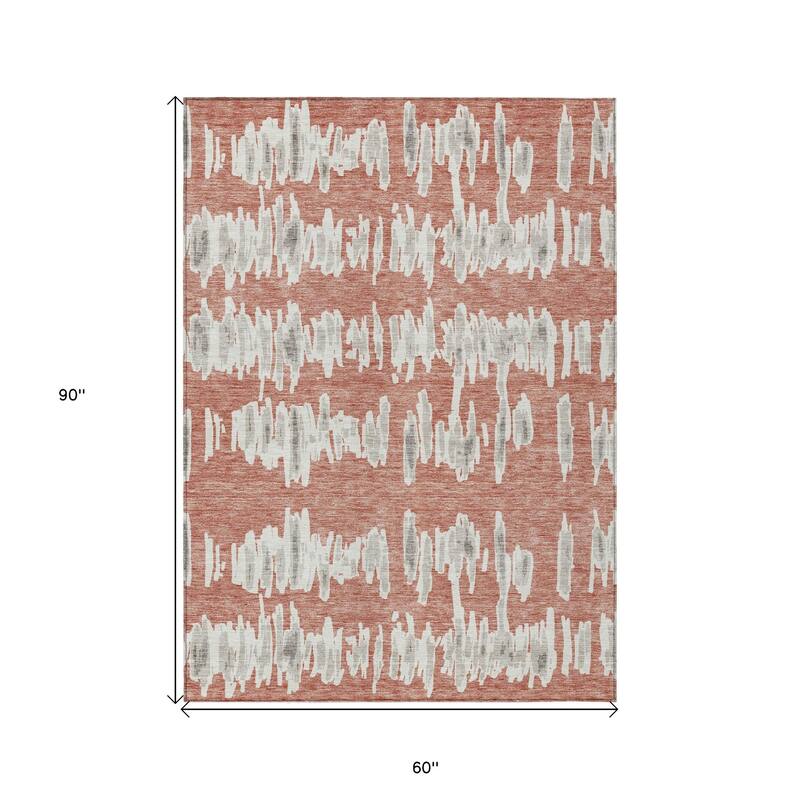 HomeRoots Striped Transitional Rectangle Outdoor Rug