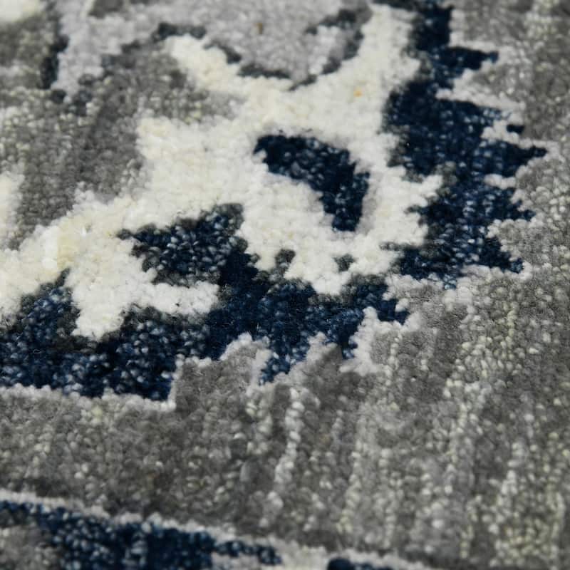 Nuit Arabe Lodi Transitional Bordered Hand-Knotted Area Rug