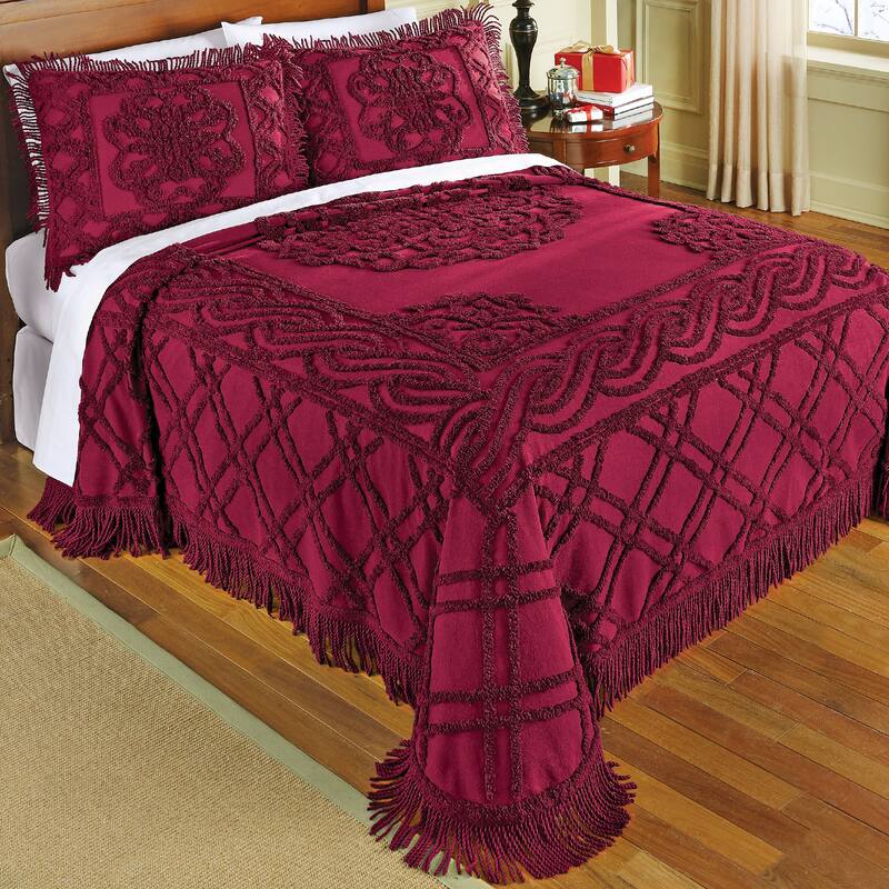 Elegant Chenille Fringe Bedspread