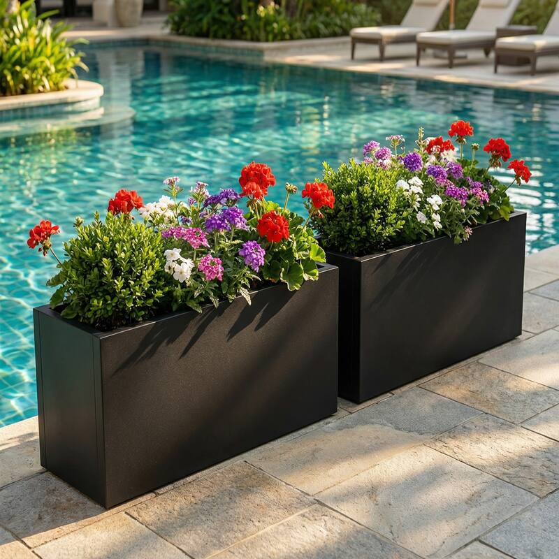 Metal Planters for Outdoor Plants Planter Box