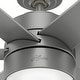 preview thumbnail 5 of 19, Hunter 72" Solaria Outdoor Ceiling Fan with LED Light, Wall Control - Damp-Rated - Industrial, Contemporary - ENERGY STAR!