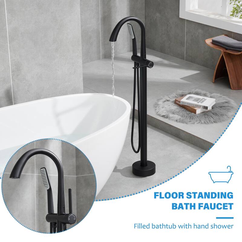 Single-Handle Freestanding Tub Faucet Mount Tub Faucet Bathtub Filler
