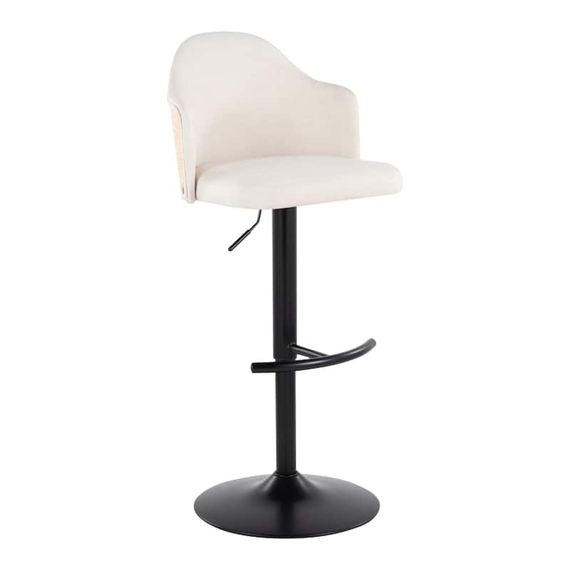 Carson Carrington Valsatra Adjustable Bar Stool with Rounded T Footrest (Set of 2)