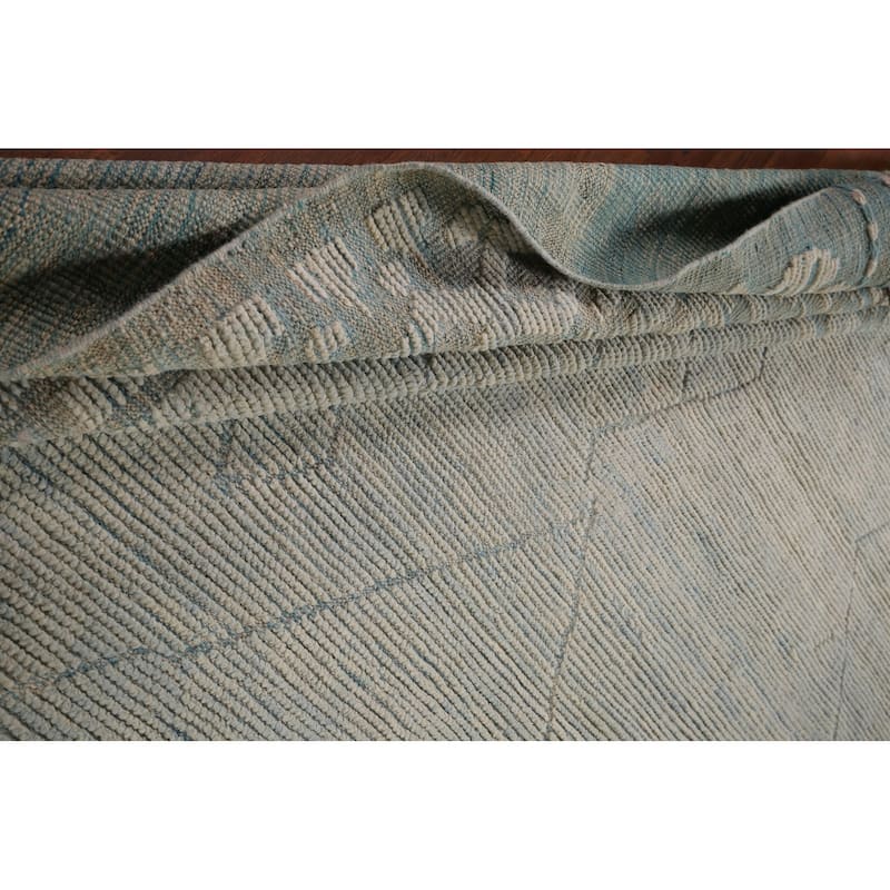 Moroccan Oriental Large Area Rug Handmade Wool Carpet - 12'2" x 16'1"