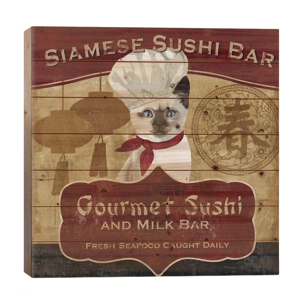 Siamese Kitchen Print On Wood by Conrad Knutsen - Multi-Color