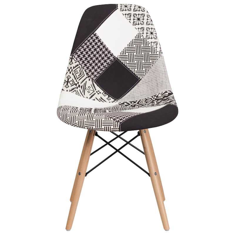 2 Pack Elon Series Fabric Chair with Wooden Legs