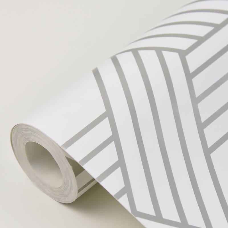 Scott Living Silver Illusion Self Adhesive Wallpaper