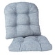 preview thumbnail 44 of 66, Klear Vu Gripper Tyson Dining Chair Cushion Set Set of 2 - Delft Blue
