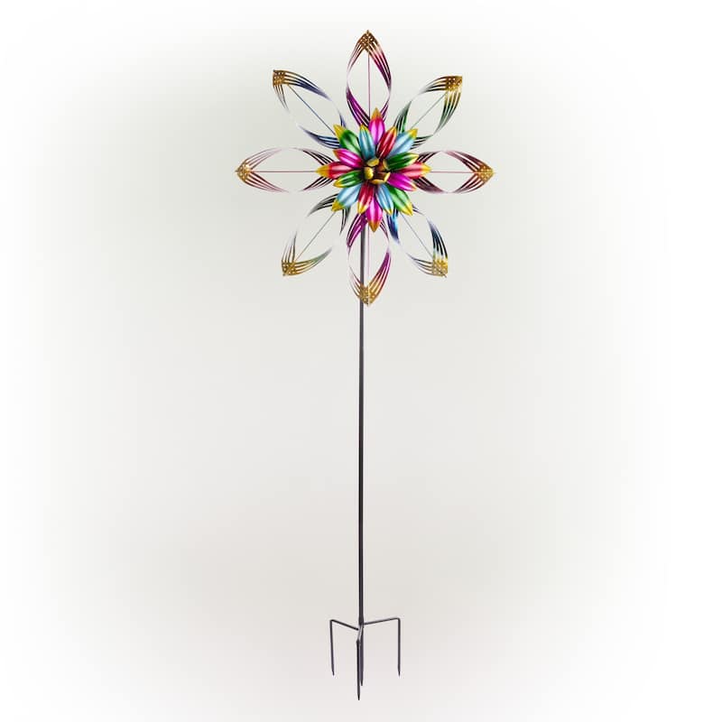 Alpine Corporation Outdoor Wind Spinner Stake Yard Decoration