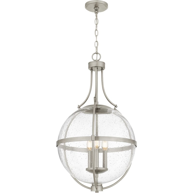 Chicago 3-Light Brushed Nickel Pendant Light