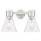 preview thumbnail 31 of 46, Innovations Lighting Downtown Urban - Lawton Cone - 2 Light 16" Wall-Mounted Bath Vanity Light Satin Nickel, Seedy