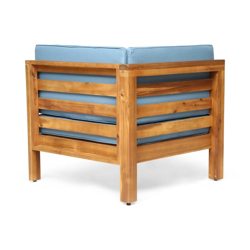 Oana Outdoor 6-seat Acacia Sectional Sofa / Club Chair Set by Christopher Knight Home