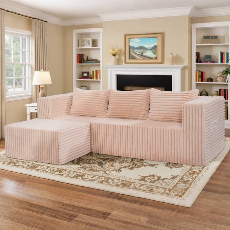 Cloud Sectional Couch with Chaise, L Shaped Modern Modular Sofa