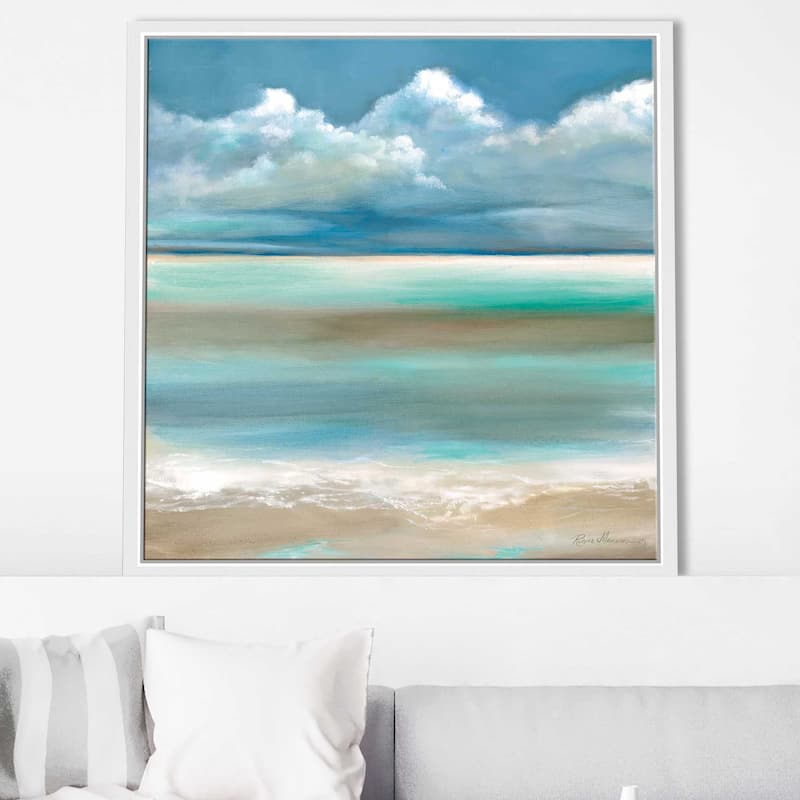 "Tranquility" by The Sea I" by Ruane Manning Print on Floating Canvas