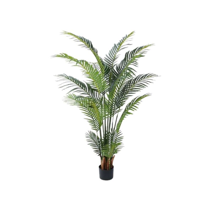 HomeRoots 59" Green Artificial Palm Tree in a Black Pot - 6.69 in. x 59.06 in. x 6.69 in.