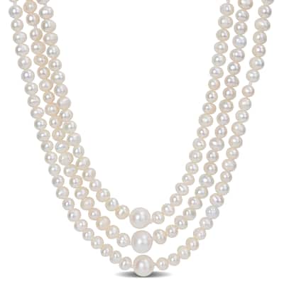 Miadora 5-6mm & 8-8.5mm Cultured Freshwater Pearl Endless Necklace, 100 in - 100 in x 9.8 mm