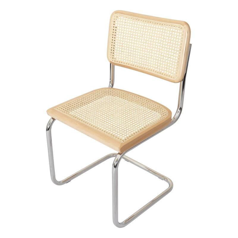 Breuer Chair Company Marcel Breuer Cesca Cane Cantilever Side Chair w/ Chrome Steel Frame (Various Wood & Cane Colors)