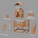 preview thumbnail 10 of 8, Backyard Discovery Scenic Heights Cedar Wooden Elevated Kids Playhouse - 6'5" x 6'5"