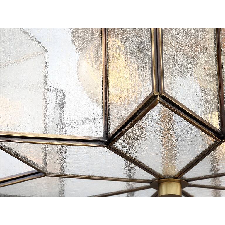 Trade Winds Stella Star Semi-Flush Mount Ceiling Light in Natural Brass